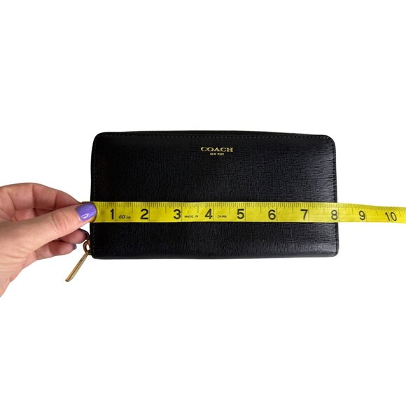 COACH Slim Zip Wallet in Saffiano Leather - Picture 6 of 7